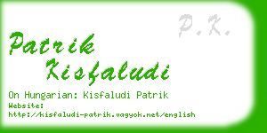 patrik kisfaludi business card